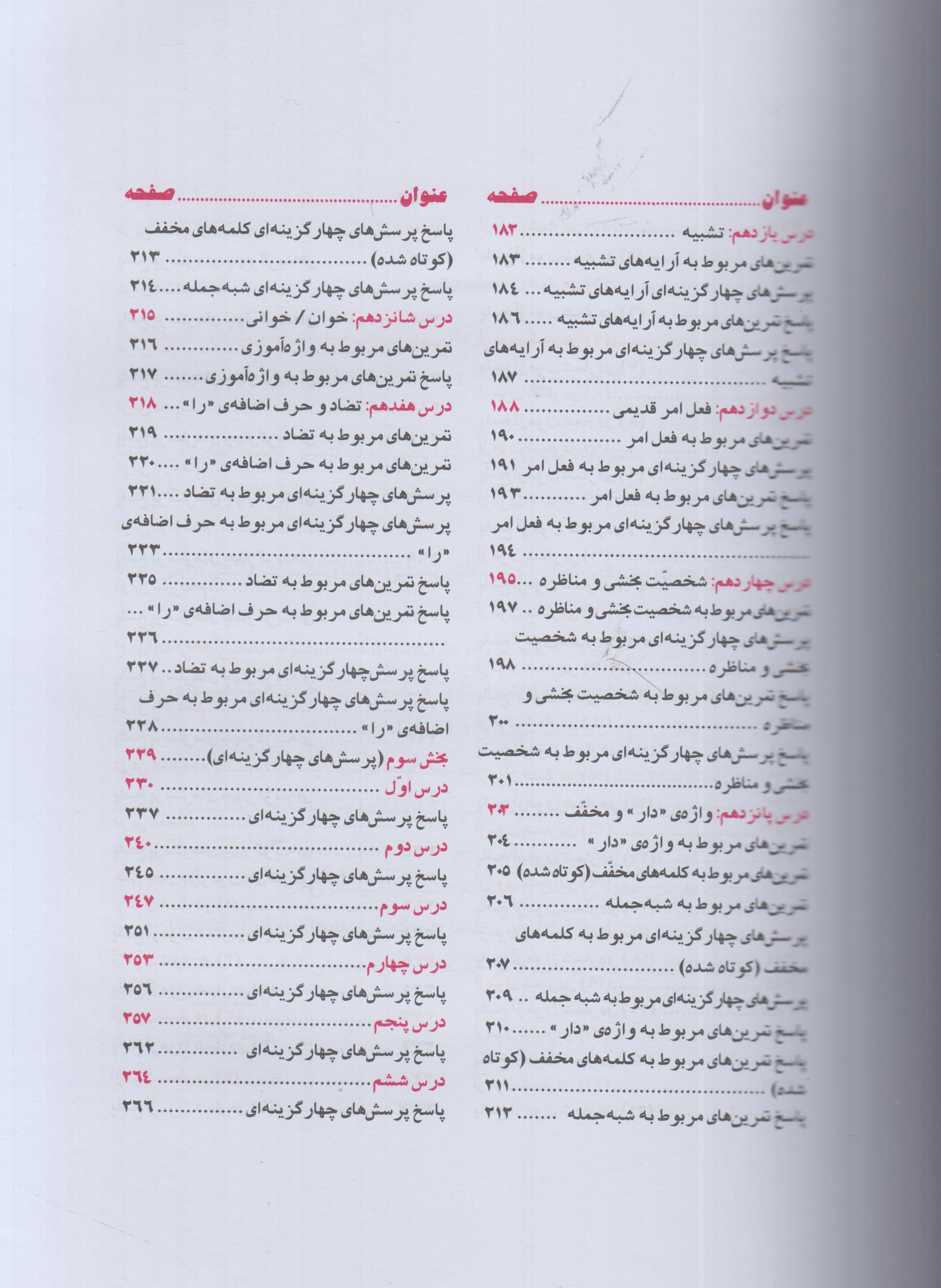فارسی ششم دبستان همراه با آزمون های هوش کلامی تیزهوشان با پاسخ تشریحی